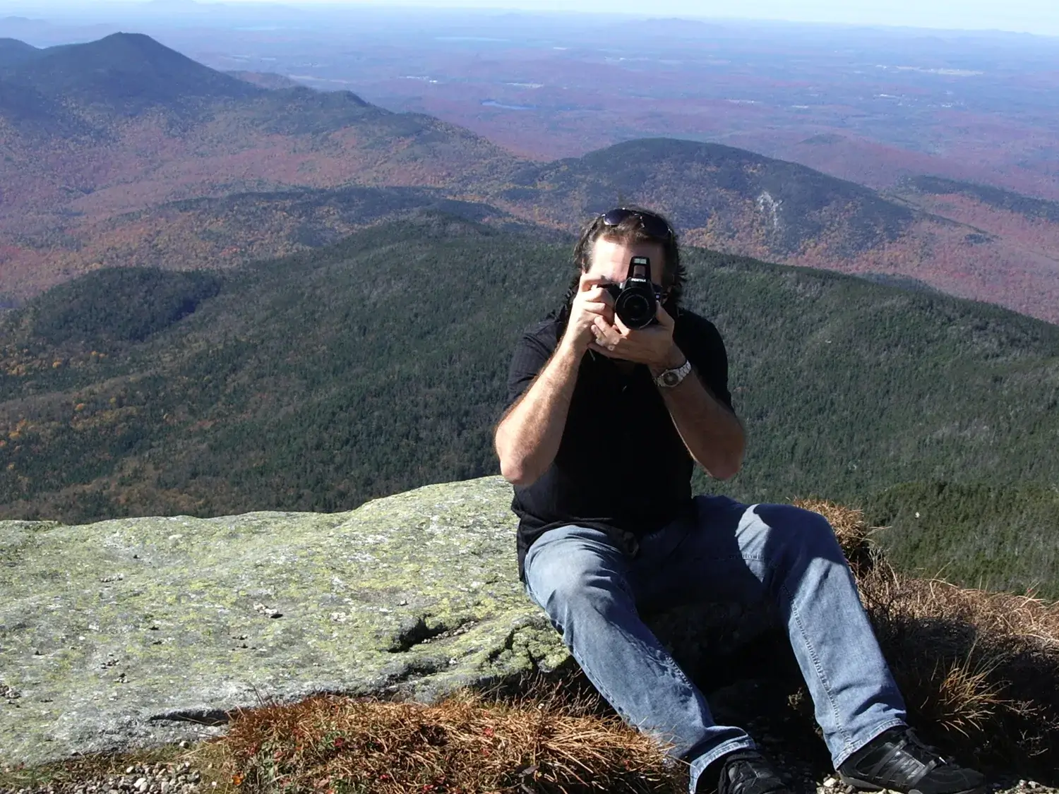Kayhan with camera on Whiteface Mountain